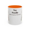 11oz Toy Poodle Latin Mug, Orange, front view