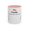 11oz Toy Poodle Latin Mug, Pink, front view