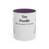 11oz Toy Poodle Latin Mug, Purple, front view