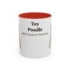 11oz Toy Poodle Latin Mug, Red, front view