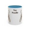 11oz Toy Poodle Mug, Light Blue, front view