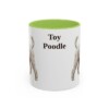 11oz Toy Poodle Mug, Light Green, front view