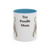 11oz-toy-poodle-mug-mom-light-blue 11oz Toy Poodle Dog Mom Mug, Light Blue, front view