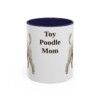 11oz-toy-poodle-mug-mom-navy 11oz Toy Poodle Dog Mom Mug, Navy, front view