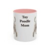 11oz-toy-poodle-mug-mom-pink 11oz Toy Poodle Dog Mom Mug, Pink, front view