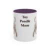 11oz-toy-poodle-mug-mom-purple 11oz Toy Poodle Dog Mom Mug, Purple, front view