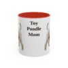 11oz-toy-poodle-mug-mom-red 11oz Toy Poodle Dog Mom Mug, Red, front view