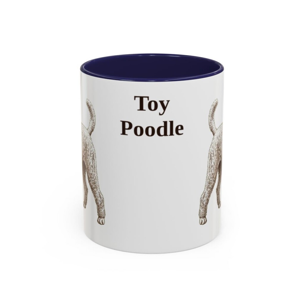 11oz Toy Poodle Mug, Navy, front view