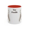 11oz Toy Poodle Mug, Red, front view