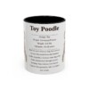 11oz Toy Poodle Mug, Black, front view