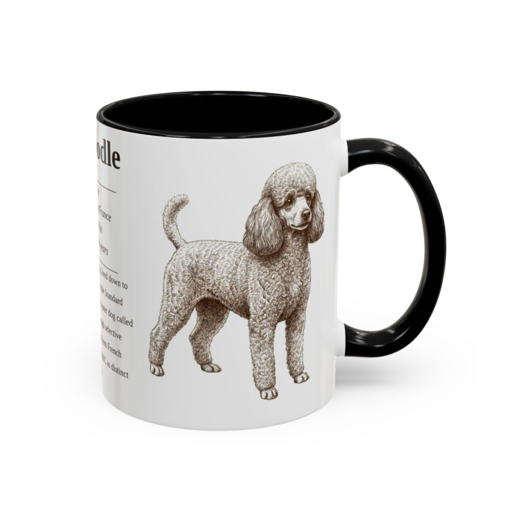 11oz Toy Poodle Mug, Black, right side view