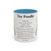 11oz Toy Poodle Mug, Light Blue, front view