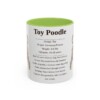 11oz Toy Poodle Mug, Light Green, front view