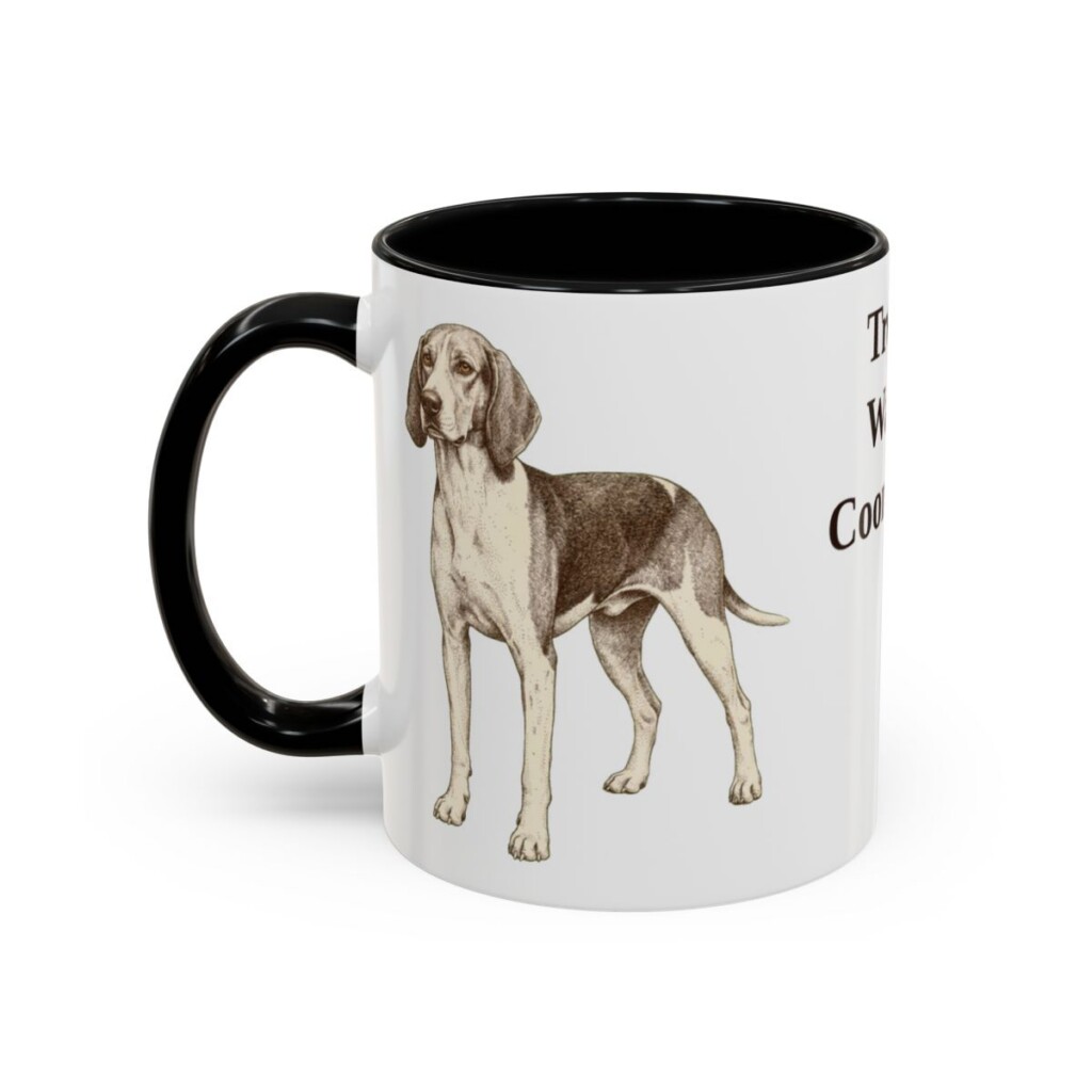 11oz-treeing-walker-coonhound-mug-black-left 11oz Treeing Walker Coonhound Mug, Black, left side view