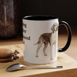 11oz Treeing Walker Coonhound Dog Dad Mug, Black, lifestyle photo