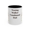 11oz Treeing Walker Coonhound Dog Dad Mug, Black, front view