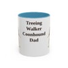 11oz Treeing Walker Coonhound Dog Dad Mug, Light Blue, front view