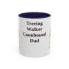 11oz Treeing Walker Coonhound Dog Dad Mug, Navy, front view