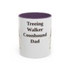 11oz Treeing Walker Coonhound Dog Dad Mug, Purple, front view
