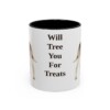 11oz Funny Treeing Walker Coonhound Mug, Black, front view