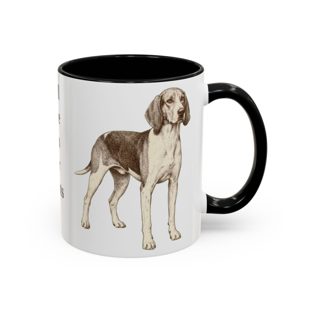 11oz Funny Treeing Walker Coonhound Mug, Black, right side view