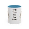 11oz Funny Treeing Walker Coonhound Mug, Light Blue, front view