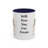11oz Funny Treeing Walker Coonhound Mug, Navy, front view