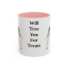 11oz Funny Treeing Walker Coonhound Mug, Pink, front view