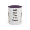 11oz Funny Treeing Walker Coonhound Mug, Purple, front view