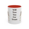 11oz Funny Treeing Walker Coonhound Mug, Red, front view