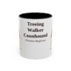 11oz Treeing Walker Coonhound Latin Mug, Black, front view