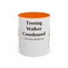 11oz Treeing Walker Coonhound Latin Mug, Orange, front view