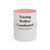 11oz Treeing Walker Coonhound Latin Mug, Pink, front view