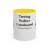 11oz Treeing Walker Coonhound Latin Mug, Yellow, front view