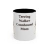 11oz Treeing Walker Coonhound Dog Mom Mug, Black, front view