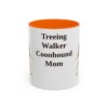11oz Treeing Walker Coonhound Dog Mom Mug, Orange, front view