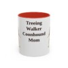 11oz Treeing Walker Coonhound Dog Mom Mug, Red, front view