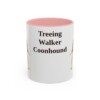11oz-treeing-walker-coonhound-mug-pink 11oz Treeing Walker Coonhound Mug, Pink, front view