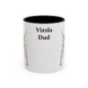 11oz-vizsla-mug-dad-black-front 11oz Vizsla Dog Dad Mug, Black, front view