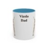 11oz-vizsla-mug-dad-light-blue 11oz Vizsla Dog Dad Mug, Light Blue, front view