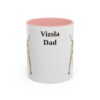 11oz-vizsla-mug-dad-pink 11oz Vizsla Dog Dad Mug, Pink, front view