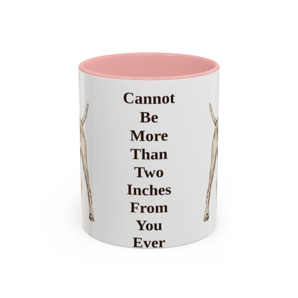 11oz-vizsla-mug-humor-pink 11oz Funny Vizsla Mug, Pink, front view