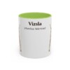 11oz-vizsla-mug-latin-light-green 11oz Vizsla Latin Mug, Light Green, front view