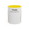 11oz-vizsla-mug-latin-yellow 11oz Vizsla Latin Mug, Yellow, front view