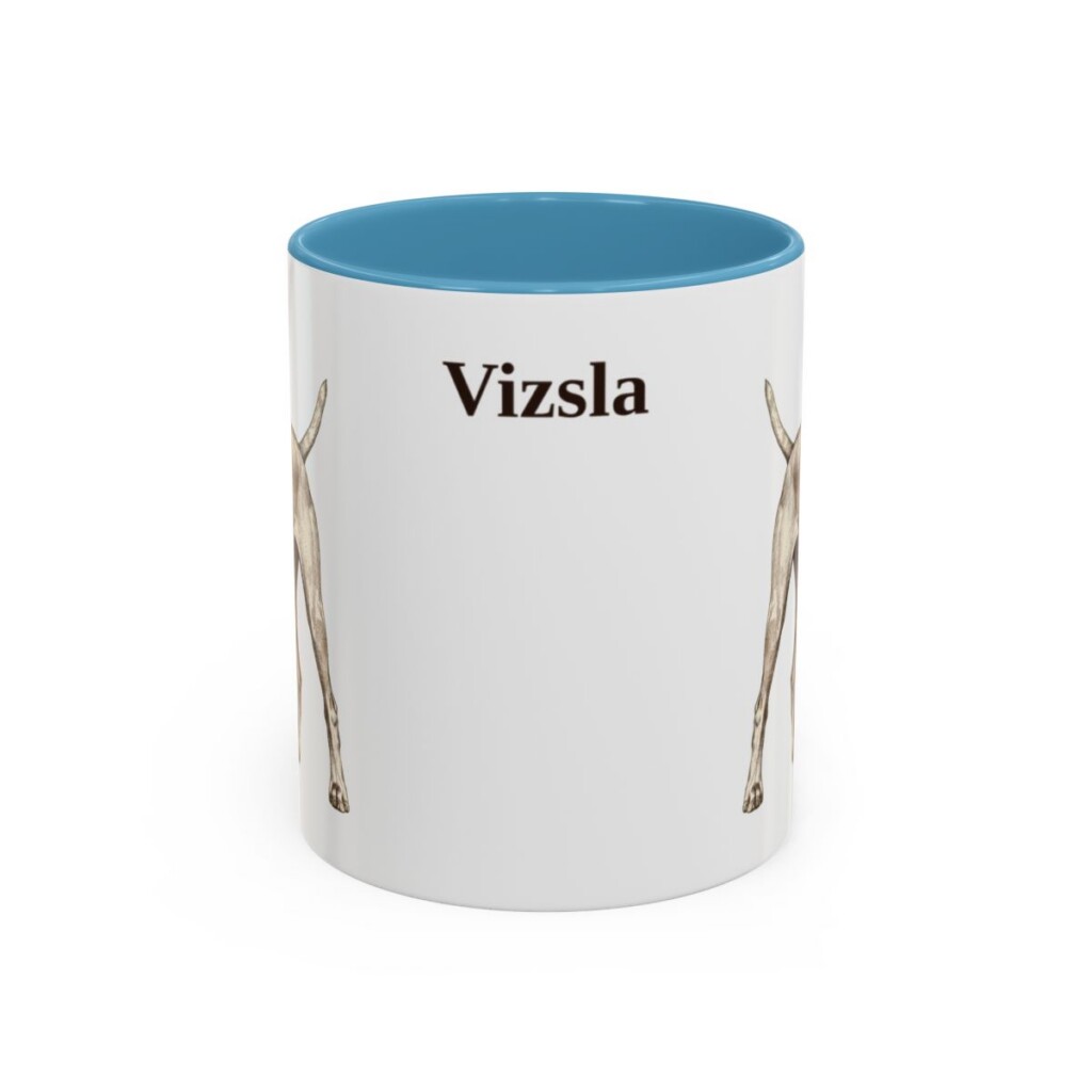 11oz Vizsla Mug, Light Blue, front view