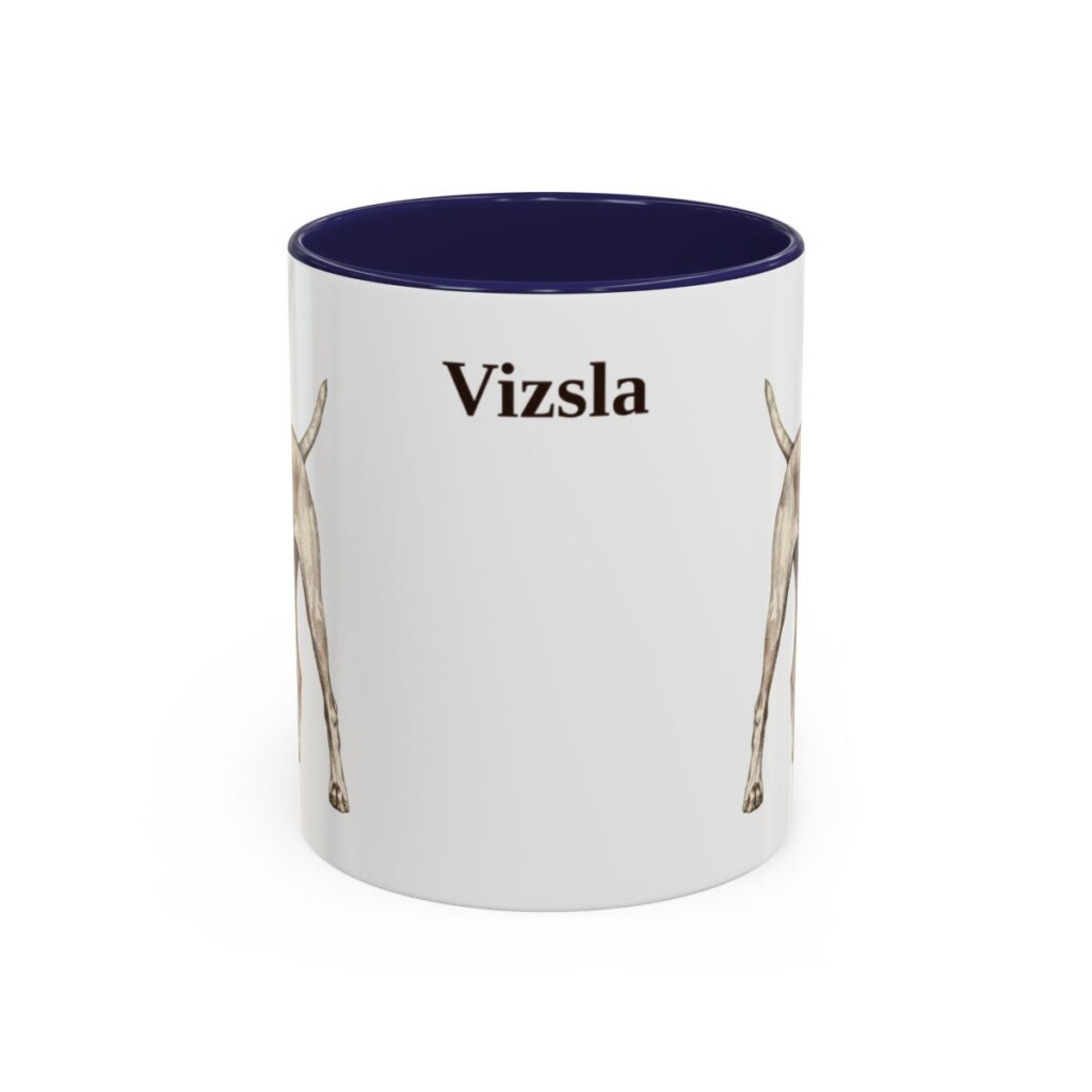 11oz Vizsla Mug, Navy, front view