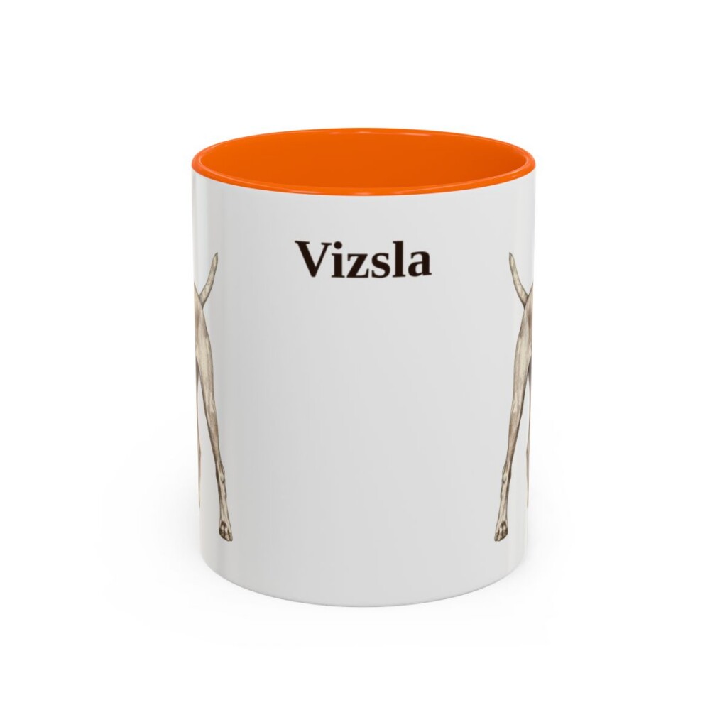 11oz Vizsla Mug, Orange, front view