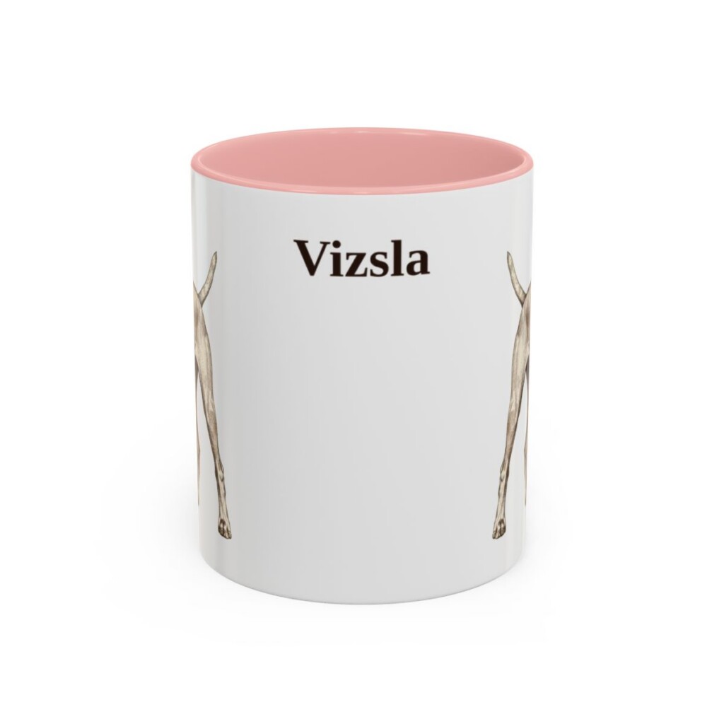 11oz Vizsla Mug, Pink, front view