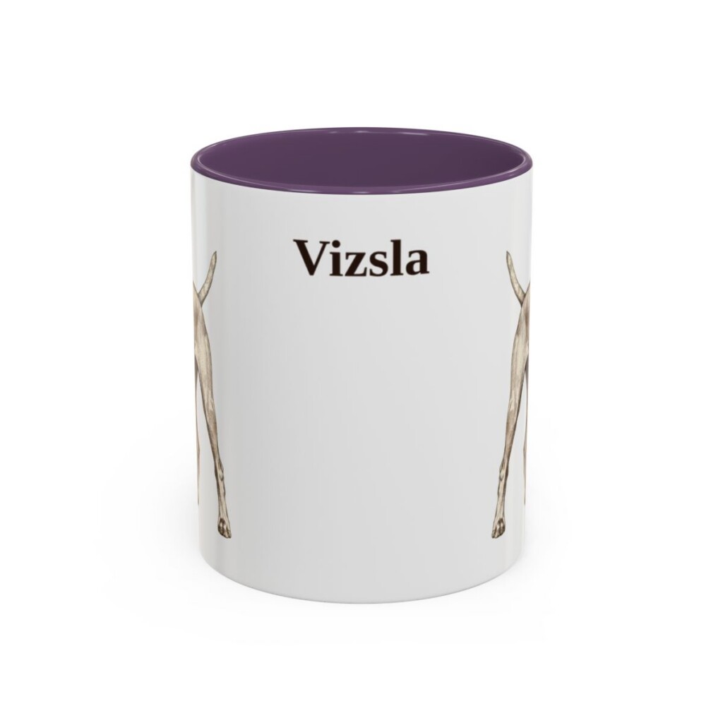 11oz Vizsla Mug, Purple, front view