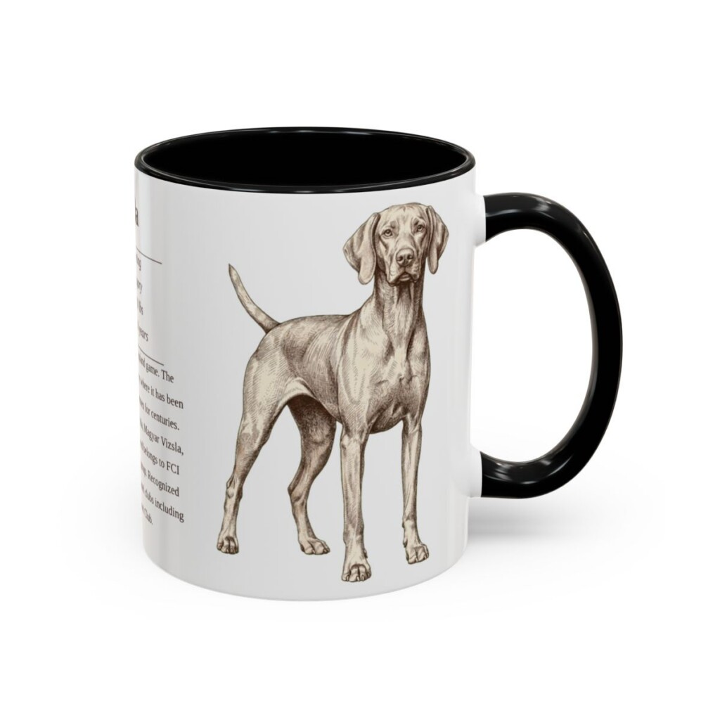 11oz Vizsla Mug, Black, right side view